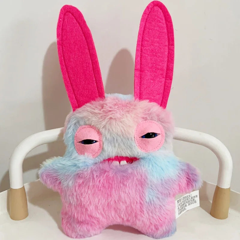 22cm Cartoon Funny Ugly The Block Monster Plushies Rainbow Crazy Rabbit Monster With Tooth Stuffed Monster Peluche Xmas Gifts