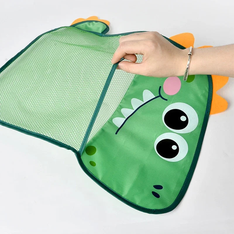 Baby Bathtub Dinosaur Suction Hanging Bag Basket Mesh for Toys Organizer