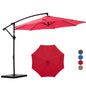 9.8FT Offset Patio Umbrella with Base — UV Protection