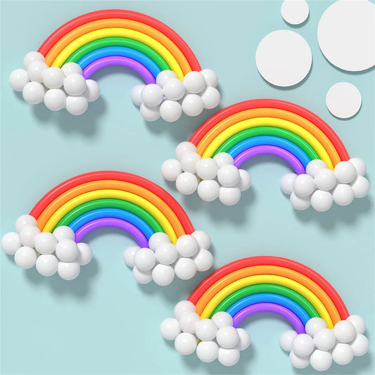 27pcs/set Rainbow Long Balloon Set Long Strip Latex Balloon Mix DIY Birthday Party Christmas Decoration Baby Shower Balloons