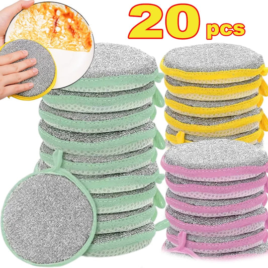 Dishwashing Sponge Non-stick Oil Dish Washing Magic Sponges Scouring Pads Kitchen Cleaning Tool Reusable Double Sided Dish Cloth