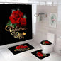 Purple Rose Shower Curtain Polyester Bath Curtain Set 3D Print 180x180 Bathroom Curtain Colorful Flowers Home Decor Dropshipping
