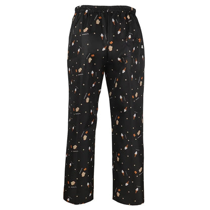 Men Work Wear Restaurant Kitchen Elastic Waist Pants
