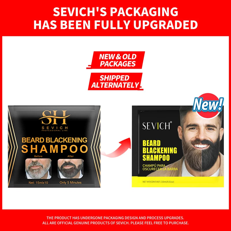 3‑Minute Black Beard Dye Cream – Fast Natural Beard Color Shampoo for Gray Coverage