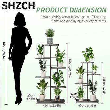 Multi‑Tier Iron Plant Stand – 4/5/6‑Layer Flower Shelf