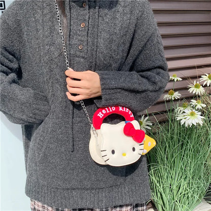 Hello Kitty PU Mini Crossbody / Handbag (Kawaii Daily Shoulder Bag)
