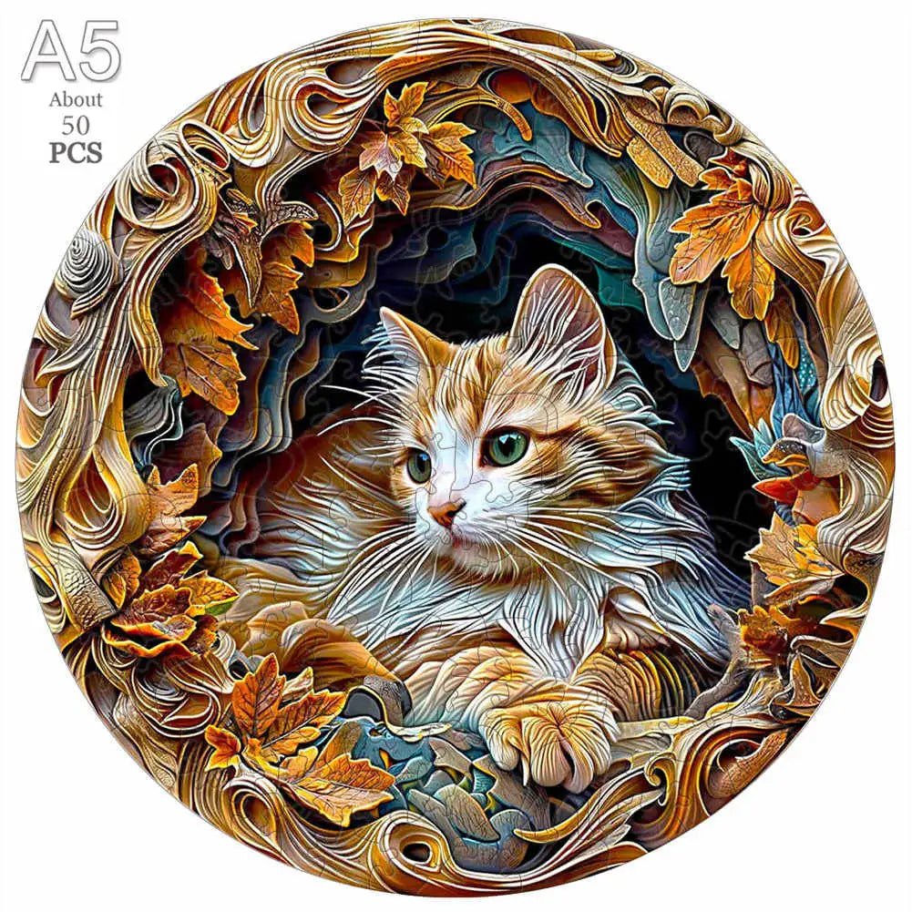 Wooden Animal Jigsaw Puzzle for Adults Kids Toy Circular Puzzle Puzzles Set Birthday Gift Brain Teaser Family Interactive Game