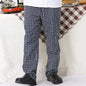 Unisex Chef Pants Cook Chef Pants with Elastic Waist Uniform