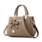Elegant Floral Shoulder Bag (6 Colors, PU Leather, Sweet Bowknot Crossbody Tote)