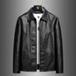 Men’s Classic PU Lapel Jacket