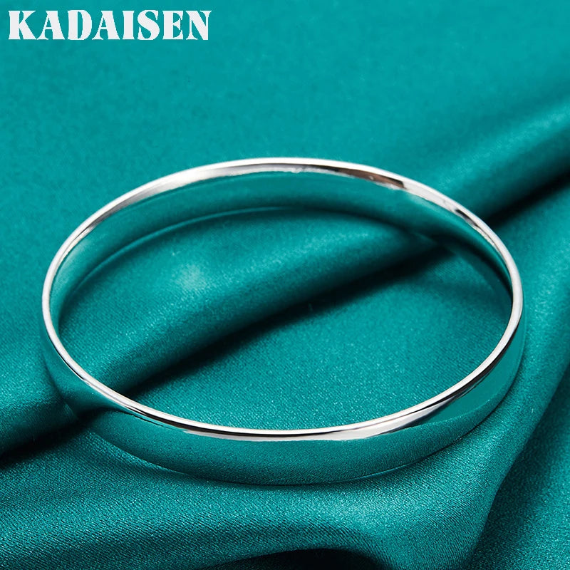 925 Sterling Silver 10mm Smooth Round Bangle – Women’s Wedding & Fashion Jewelry