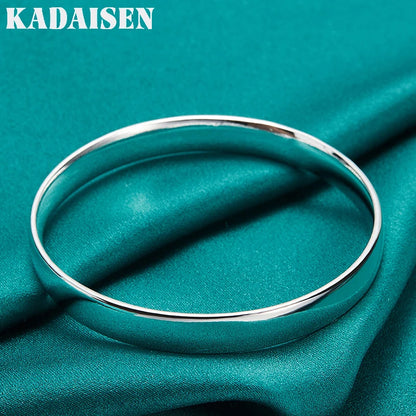 925 Sterling Silver 10mm Smooth Round Bangle – Women’s Wedding & Fashion Jewelry