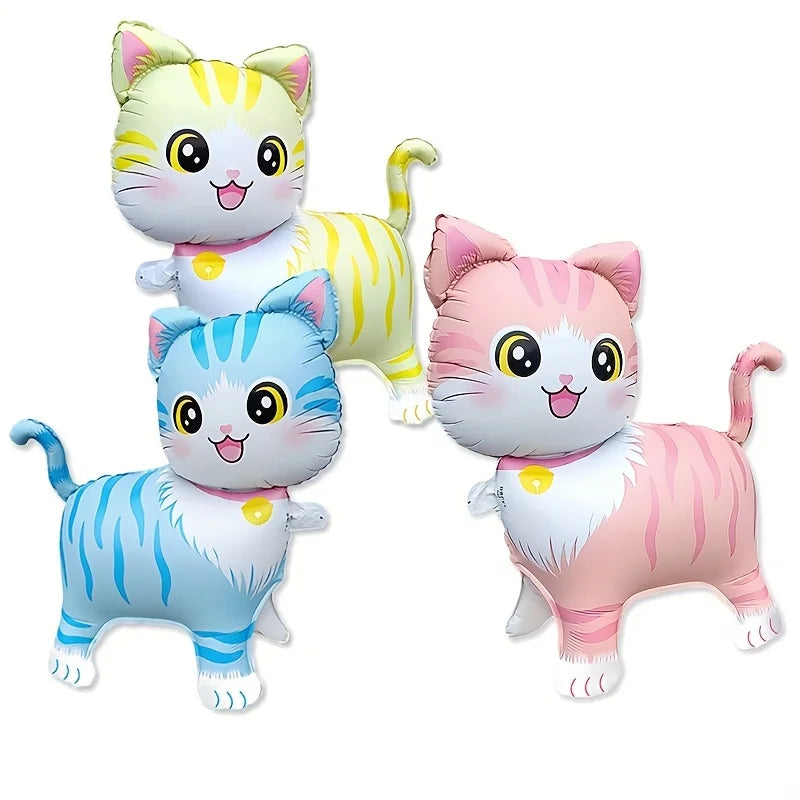1pcs Cartoon Standing Cat Shape Foil Animal Balloon Baby Shower Birthday Party Decoration Wedding Valentine's Day Decor Balloons