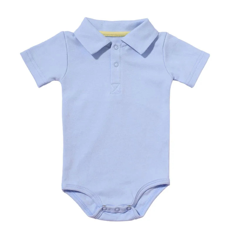 Summer Baby Boy Rompers Turn-down Collar For 0-2Y Toddlers