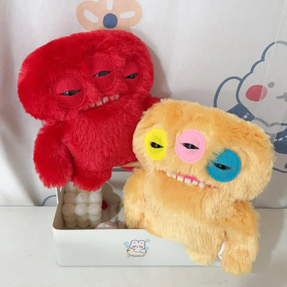 22cm Cartoon Funny Ugly The Block Monster Plushies Rainbow Crazy Rabbit Monster With Tooth Stuffed Monster Peluche Xmas Gifts