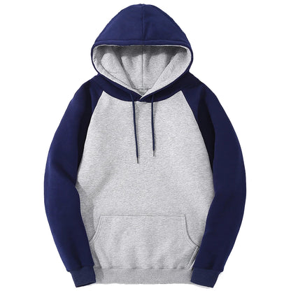 Men Women Loose Oversized Warm Fleece Raglan Hooded Sweatshirts