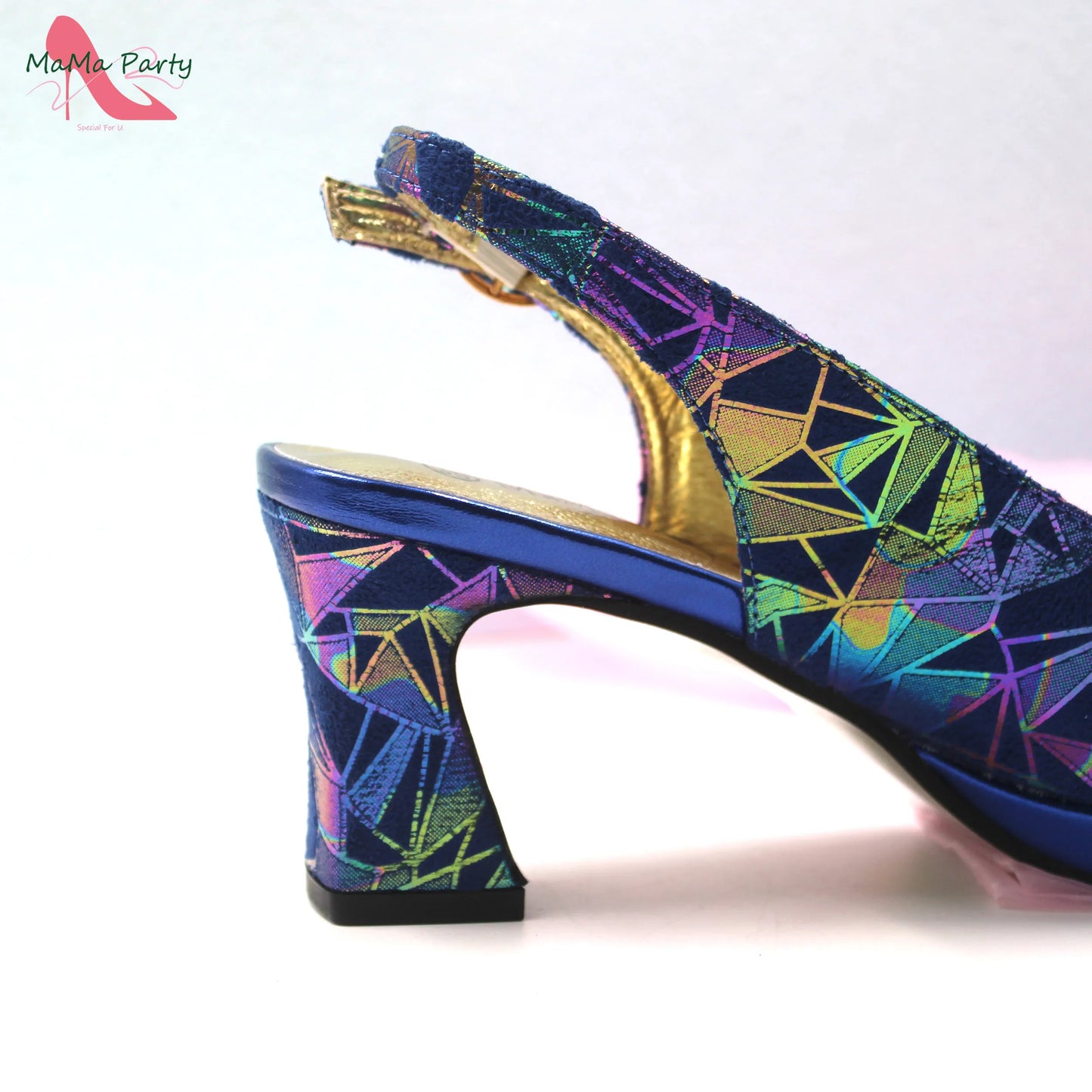Italian-designed Nigerian shoes and bag set for women.