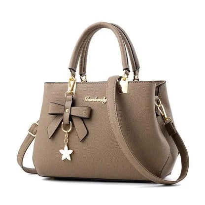 Women’s Flower Pendant Tote – Fashion Office & Crossbody Handbag