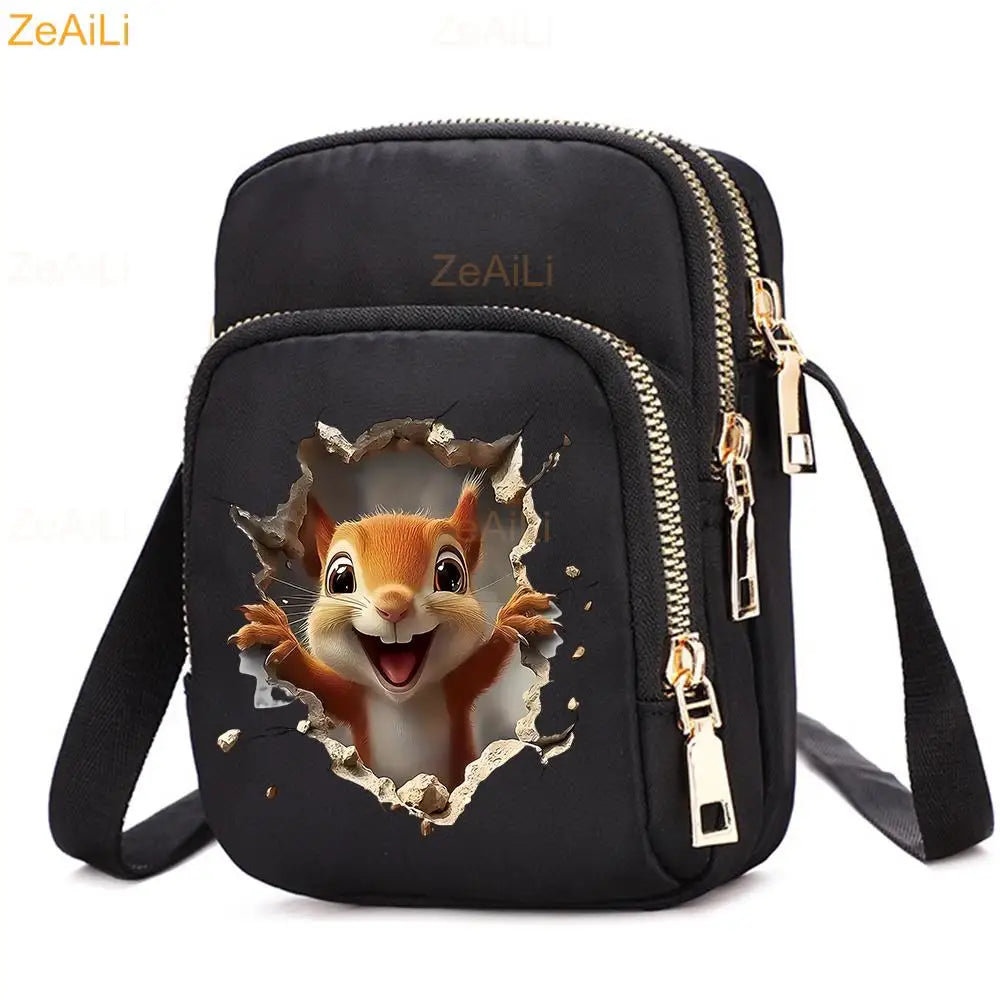 Cat & Dog Faith Quote Crossbody Phone Bag