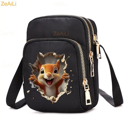 Cat & Dog Faith Quote Crossbody Phone Bag