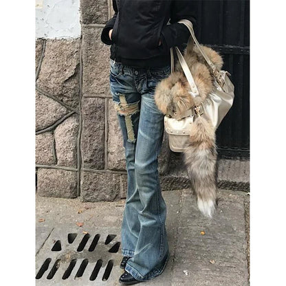 Harajuku Low Rise Flared Denim Pants