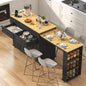 80"–48" Extendable Kitchen Island with Power Outlet (Custom)