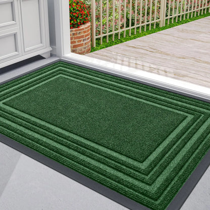Olanly Natural Rubber Mat Non Slips Low Profile Outdoor Mat For Home Entrance Floor Doormats Heavy Duty Door Mat Outdoor Indoor