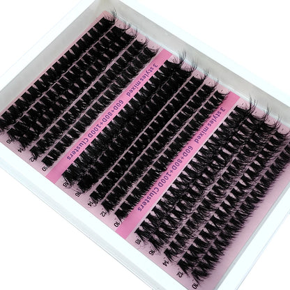 15 Rows DIY 5D Fluffy Lash 60D/80D/100D Thick Eyelash Clusters /Wispy Individual Lashes 10-20mm Cluster