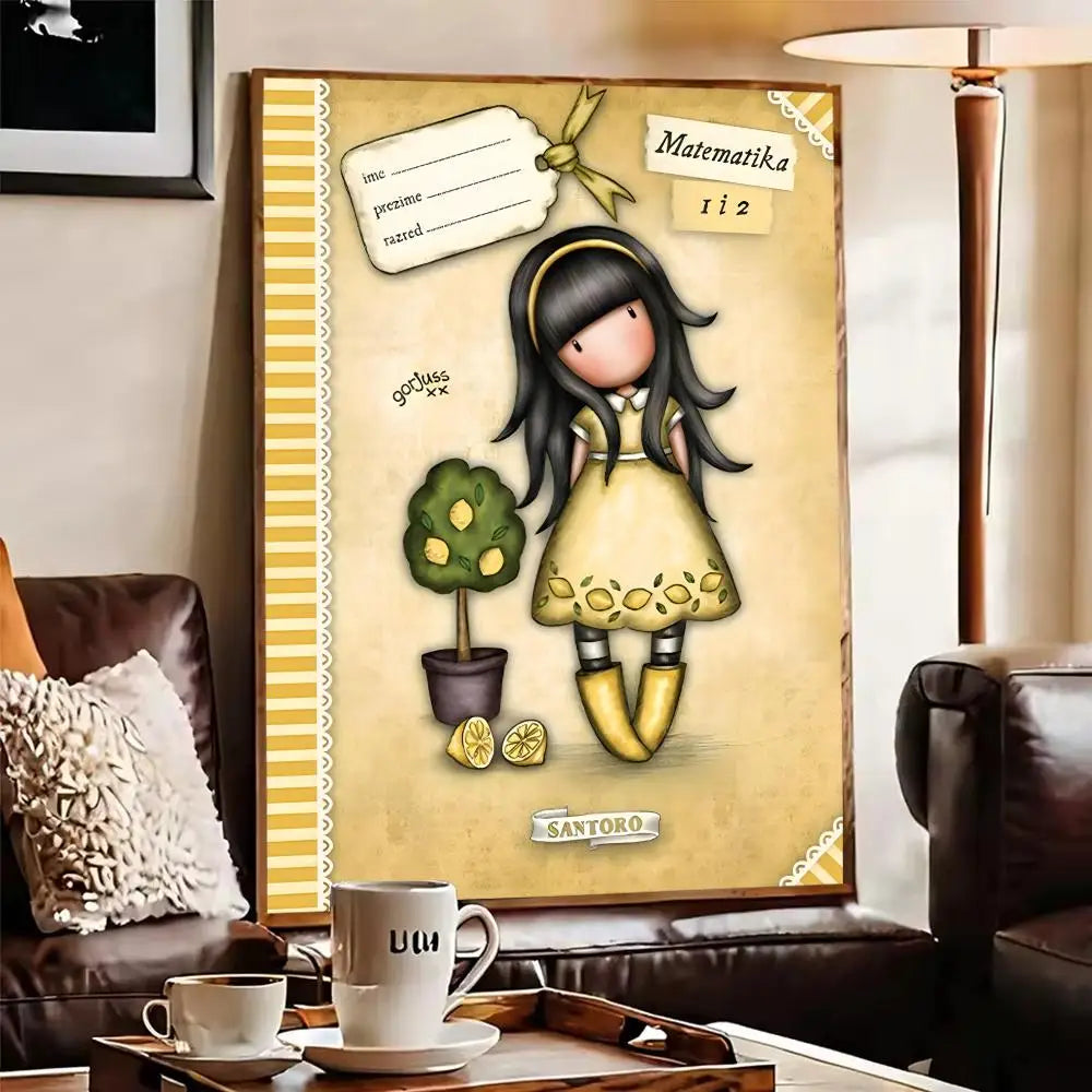 Santoro Gorjuss HD Wall Poster Sticker – Self‑Adhesive Mural Décor
