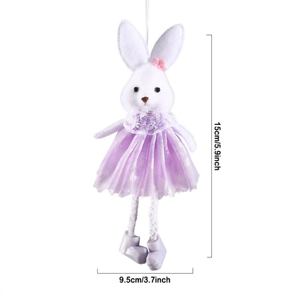 1pc Easter Flower Fairy Decoration Cute Rabbit Hanging Pendant Spring Easter Party Decor Birthday Baby Shower Supplies Kids Gift