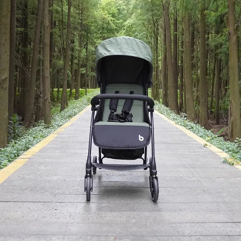 Sitting &amp; Lying Dual‑Use Lightweight Folding Baby Stroller (Multi‑Speed · Large Storage · Two‑Way Rollout)