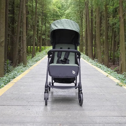 Sitting &amp; Lying Dual‑Use Lightweight Folding Baby Stroller (Multi‑Speed · Large Storage · Two‑Way Rollout)