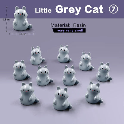 10Pcs Easter Rabbit Squirrel Elephant Fox Sheep Duck Pig Cat Frog Snake Figurine Miniature Fairy Garden Decoration Accessories