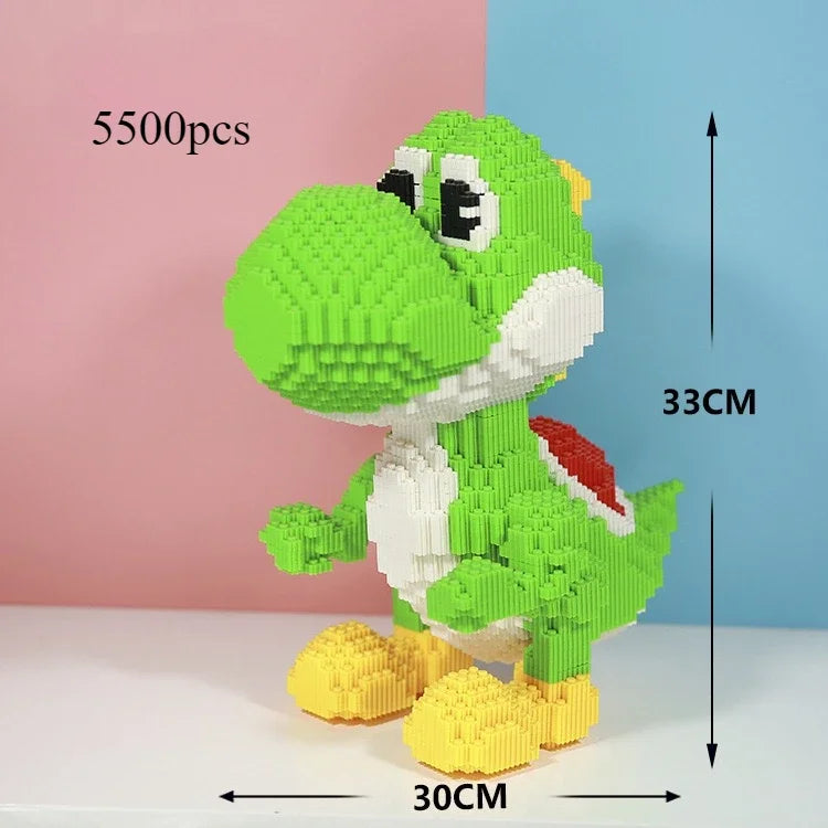 33cm Giant Green Dinosaur Building Blocks (Small Particle Bricks)