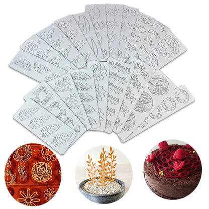 Meibum Fruit and Leaves Design Cake Lace Mat Sugarcraft Silicone Molds Fondant Cake Moulds Dessert Decorating Tools Bakeware