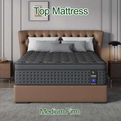 12/14" Hybrid Mattress — Memory Foam + Springs, Multiple Sizes LayRoad