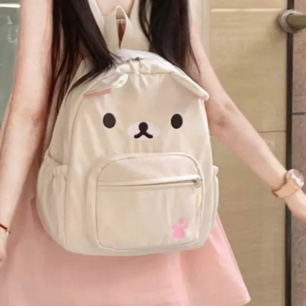 Kawaii Cartoon Bear Backpack (Large Capacity · Waterproof · Girls & Women Schoolbag)