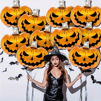 5PCS Halloween Decoration Balloons Terror Foam Pumpkin Balloon Haunted House Room Halloween Party Spooky Decor Supplies