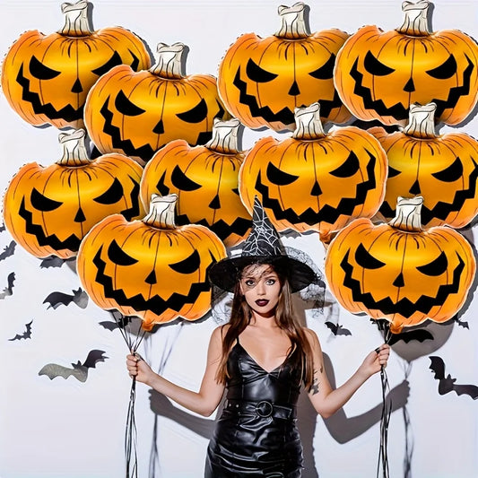 5PCS Halloween Decoration Balloons Terror Foam Pumpkin Balloon Haunted House Room Halloween Party Spooky Decor Supplies