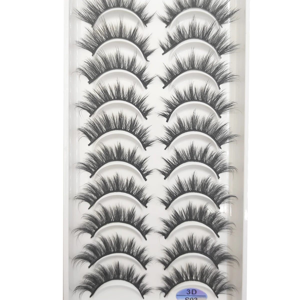 10 Pairs of Natural 3D Mink Lashes