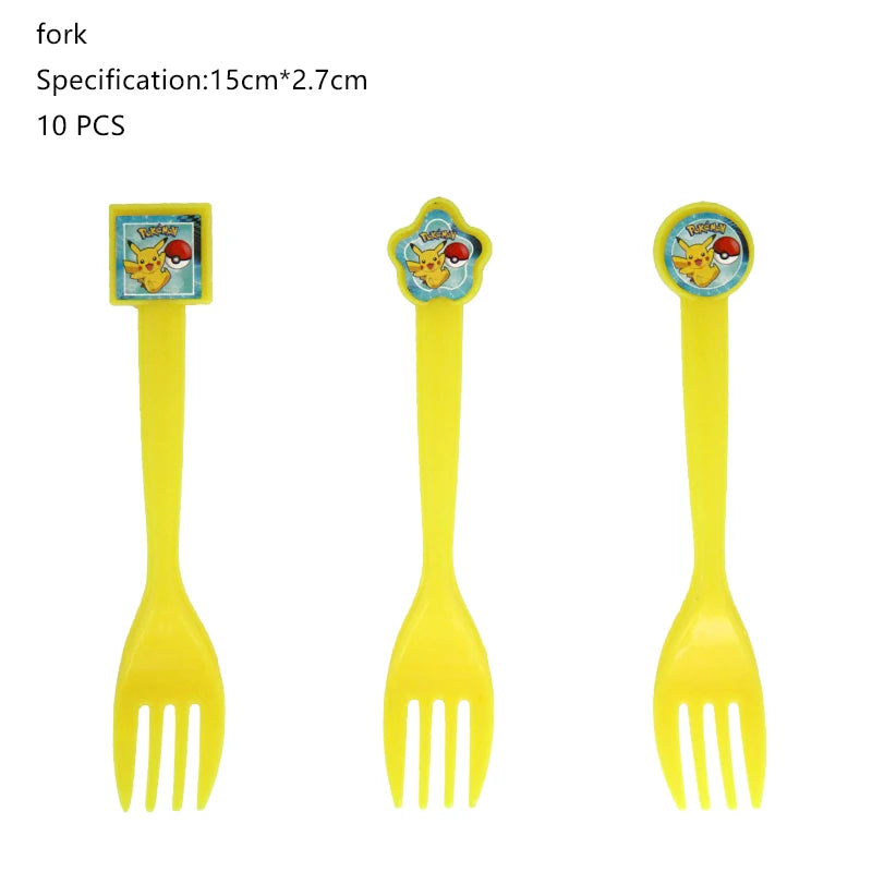 Classical Pikachu Birthday Party Decoration Set (Backdrop · Balloons · Tableware · Kids Event Supplies)