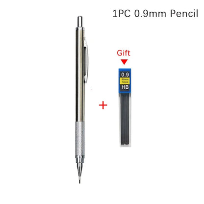 Full Metal Automatic Mechanical Pencil Set (0.3 -0.5 -0.7 -0.9 -1.3 -2.0mm)