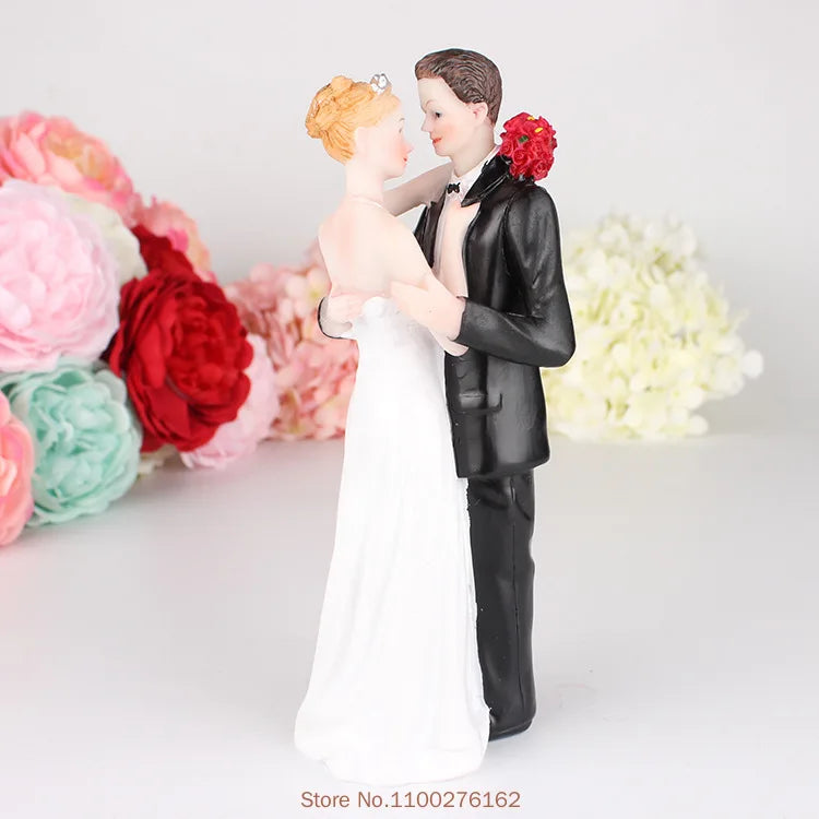 Bride & Groom Funny Wedding Cake Topper Figurine