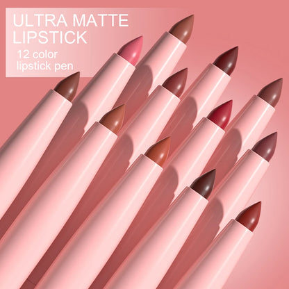 6-piece Velour Matte Lip Liner Non-Fading Lipstick Pens