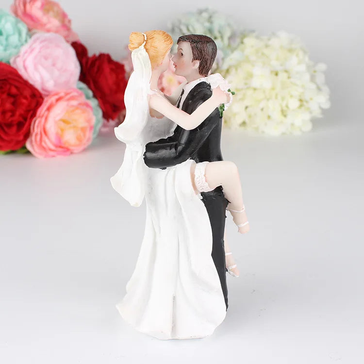 Bride & Groom Resin Cake Topper