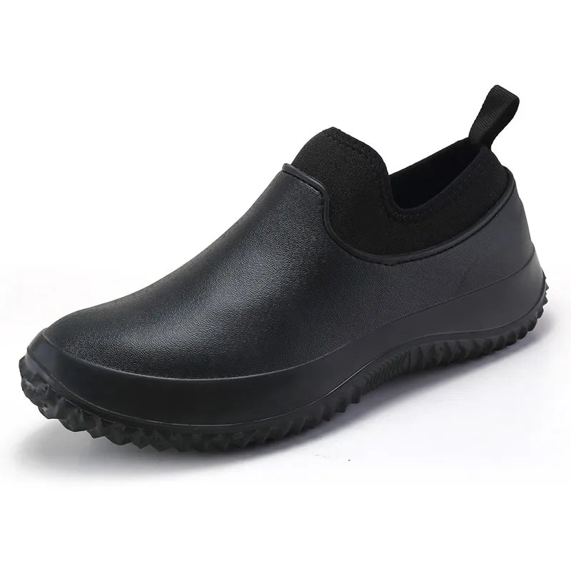 Mens Kitchen Working Shoes Non-slip Waterproof Chef Shoes Casual Unisex Work Shoes Water Shoes Rain Cotton Boots Plus Size 35-47
