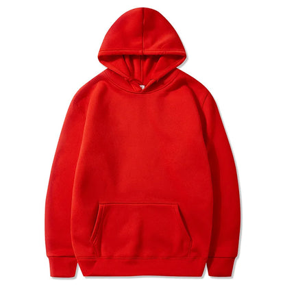 Men's and Women's Solid Color Pocket Hoodies: Fashionable, Casual, Sports Fitness Sweatshirts, Multi-Color Pullovers
