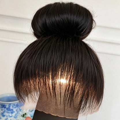 13×4×1 HD Transparent Lace Frontal Synthetic Wig (Straight · Black · Glueless · Daily &amp; Party Use)