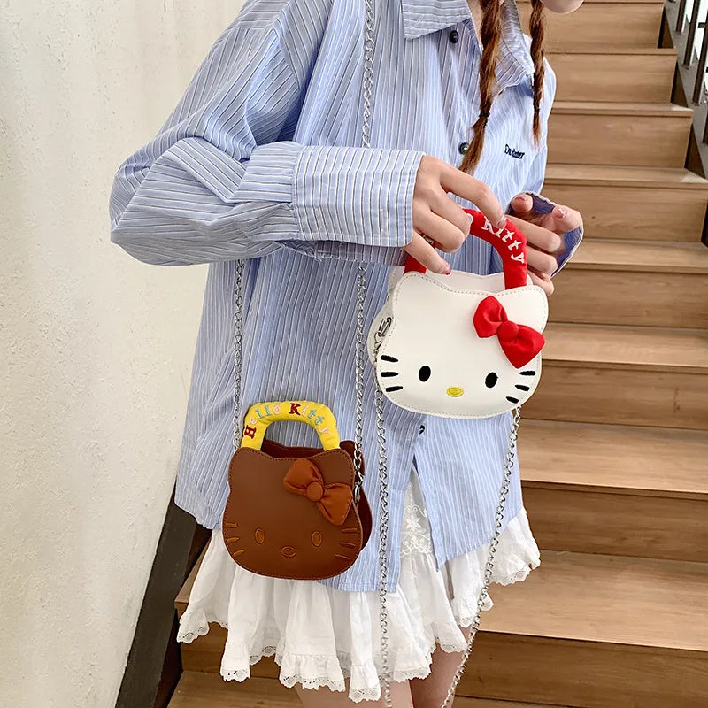 Hello Kitty Plush Crossbody Bag (Cute Cartoon Mini Handbag / Cosplay Toy Bag)