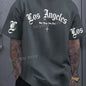 LOS ANGELES  Print Mens  Jersey T-shirt Short Sleeve PLUS size round neck